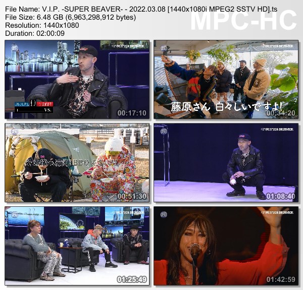 [TV-Variety] SUPER BEAVER – V.I.P. -SUPER BEAVER- (SSTV 2022.03.08)