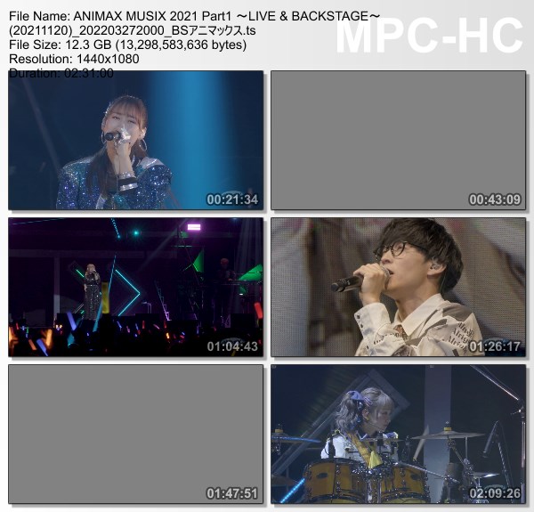 [TV-Variety] ANIMAX MUSIX 2021 Part1 ~LIVE & BACKSTAGE~ (BS Animax) 20220327